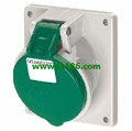 MennekesPanel mounted receptacle with TwinCONTACT 1743